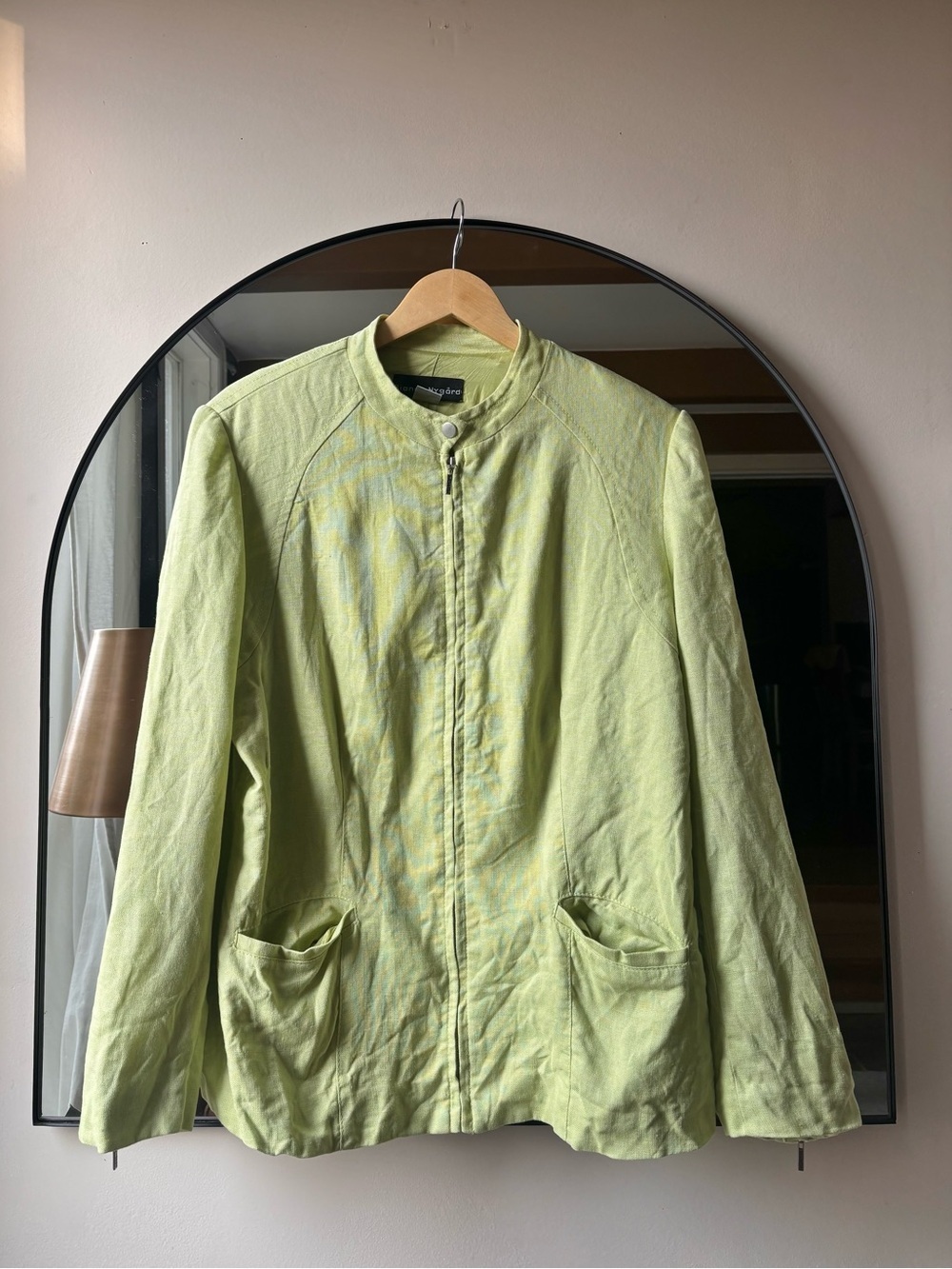 VTG | BIANCA NYGARD linen zip up | size 16